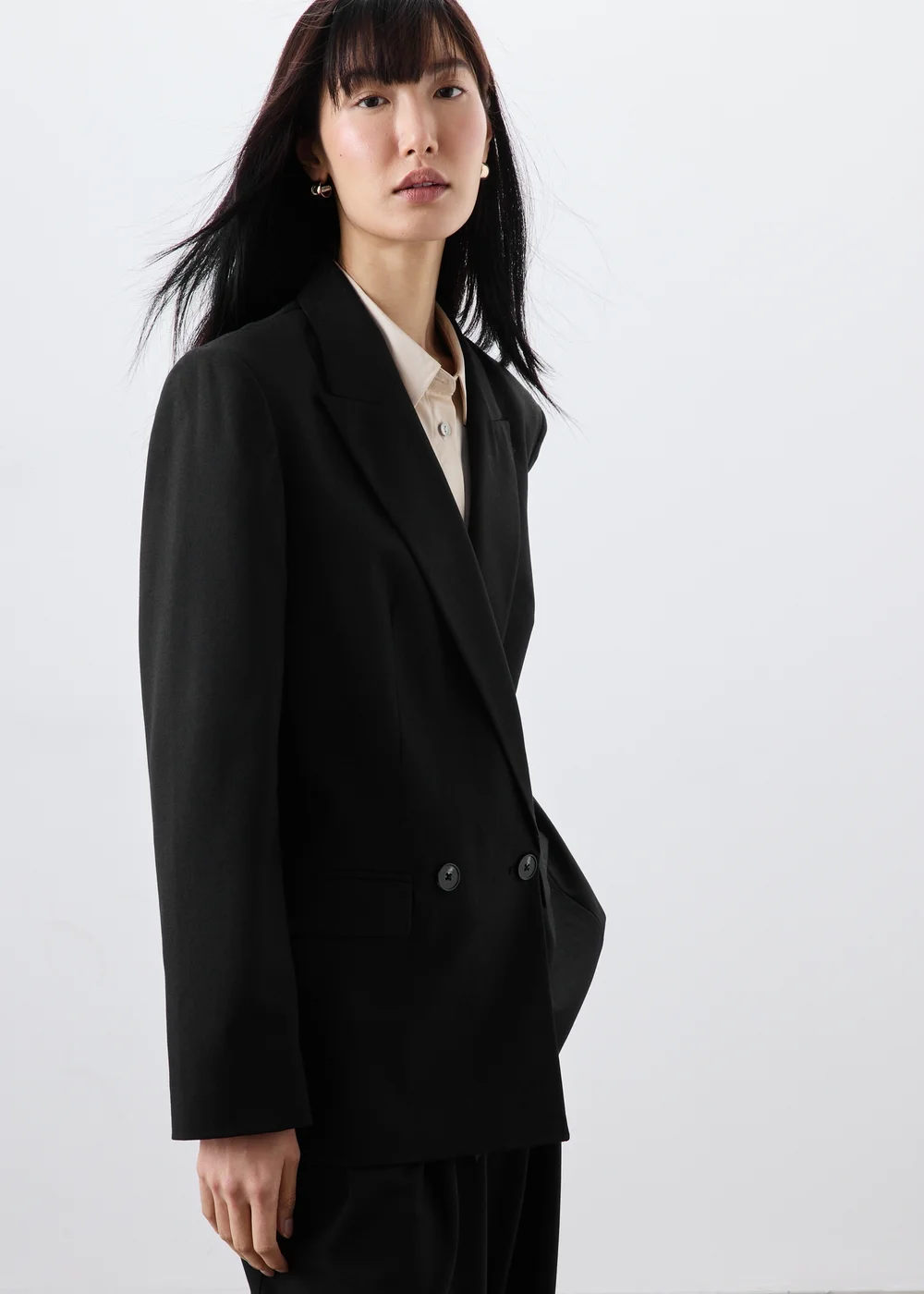 Black Double Breasted Blazer - 12 Image 4