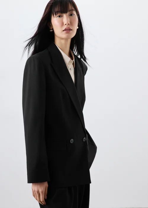 Black Double Breasted Blazer - 12 Image 4