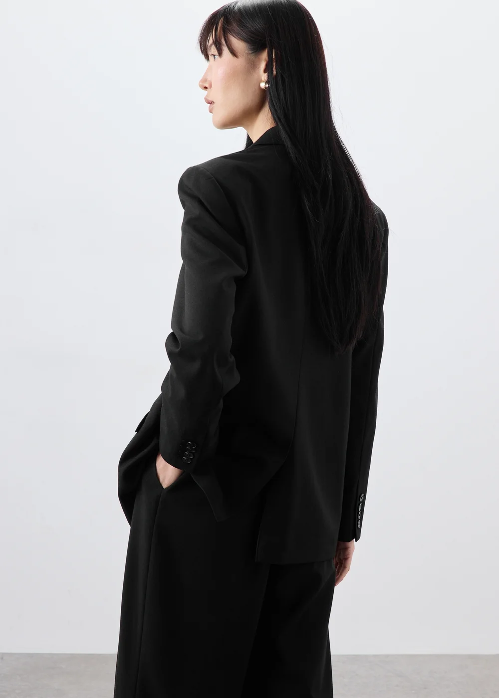 Black Double Breasted Blazer - 12 Image 2