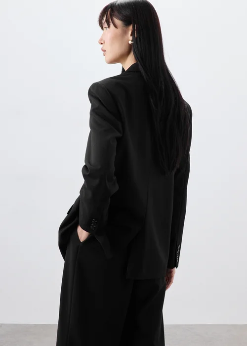 Black Double Breasted Blazer - 12 Image 2