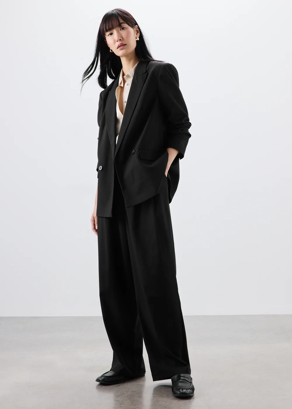 Black Double Breasted Blazer - 12 Image 1