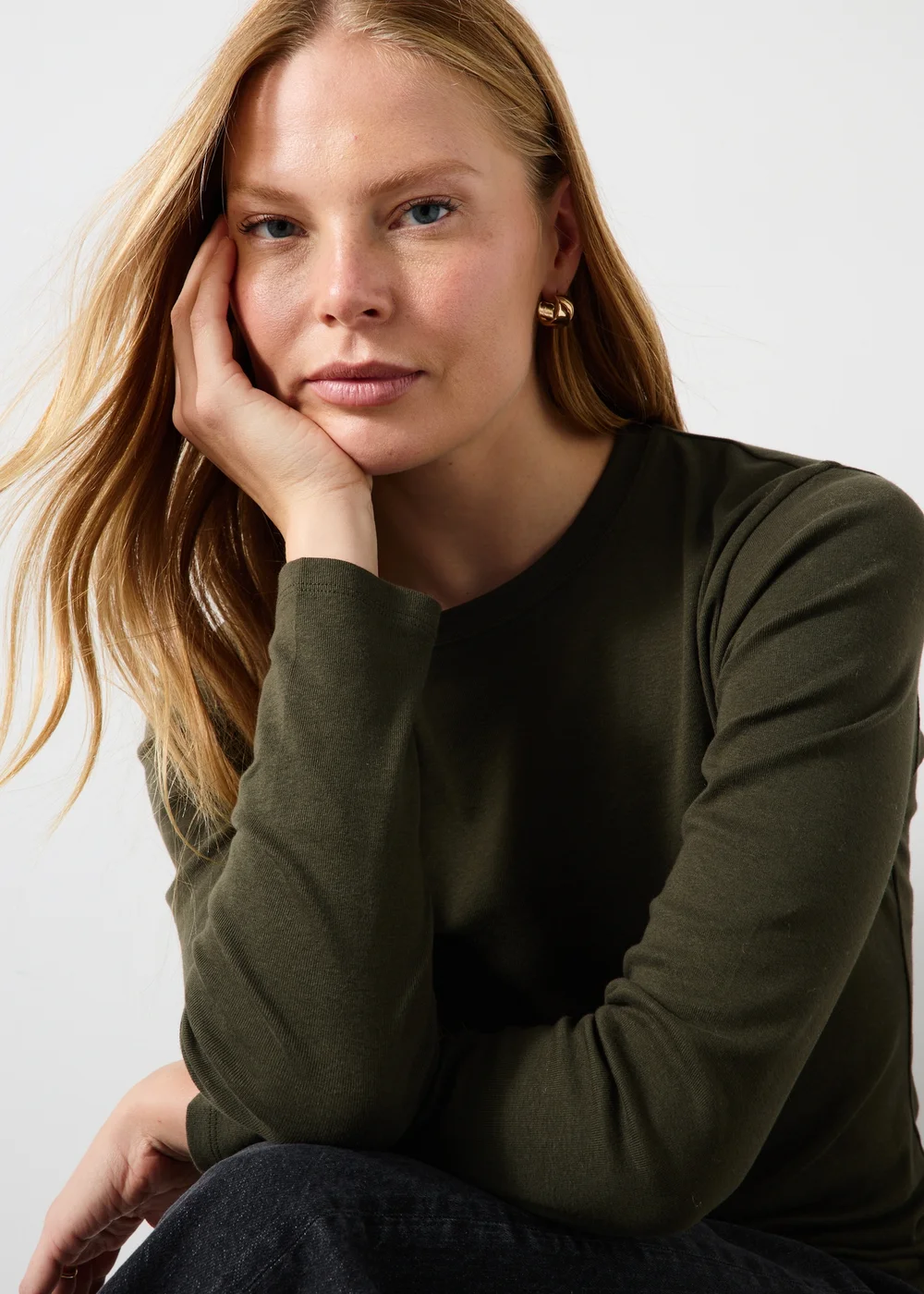 Forrest Green Long Sleeve Fitted Top - 8 Image 3
