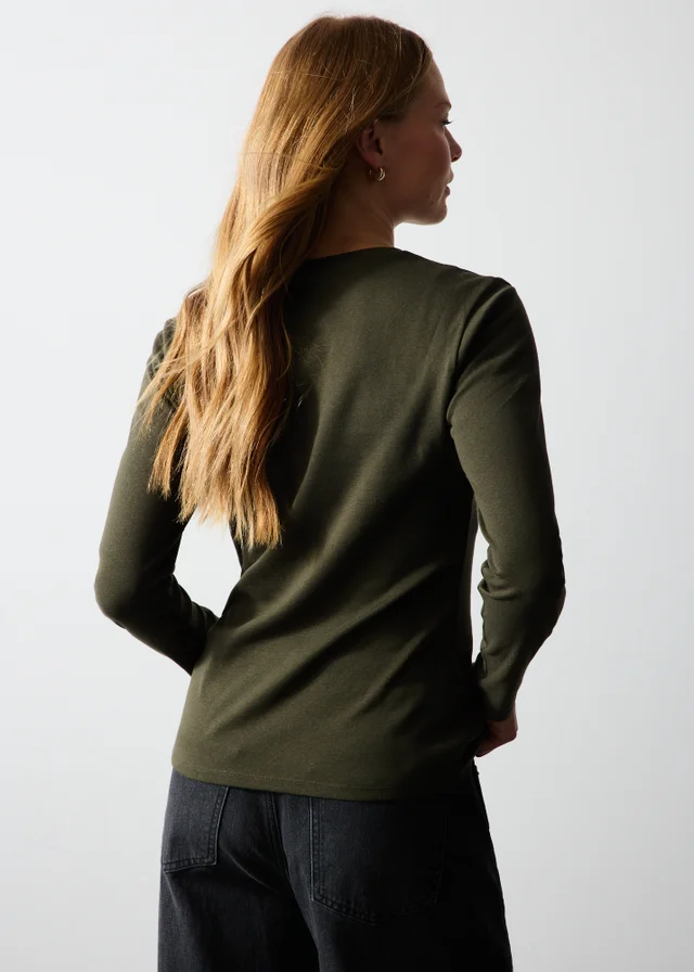 Forrest Green Long Sleeve Fitted Top