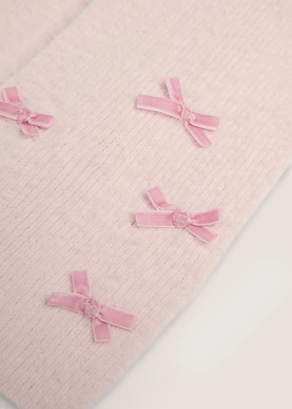 3 Piece Pink Bow Scarf Set - 7-10 Yrs Image 2