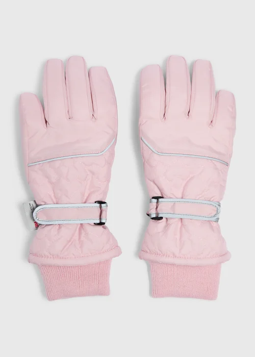 Girls Pink Thinsulate Ski Gloves (3-13 yrs) - 7-10 Yrs Image 1