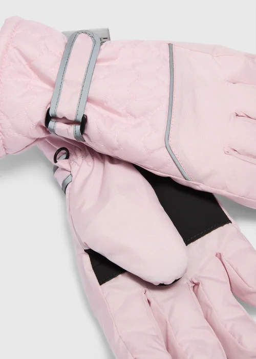 Girls Pink Thinsulate Ski Gloves (3-13 yrs) - 7-10 Yrs Image 2