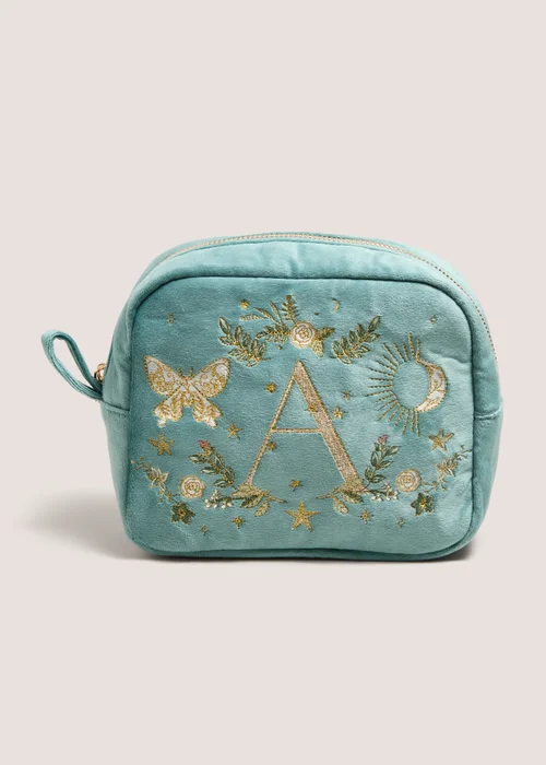 Green Alphabet Decadence Makeup Bag - A Image 2