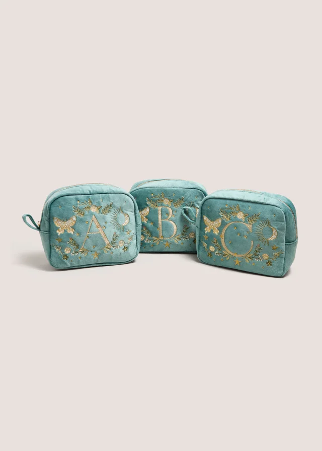 Green Alphabet Decadence Makeup Bag