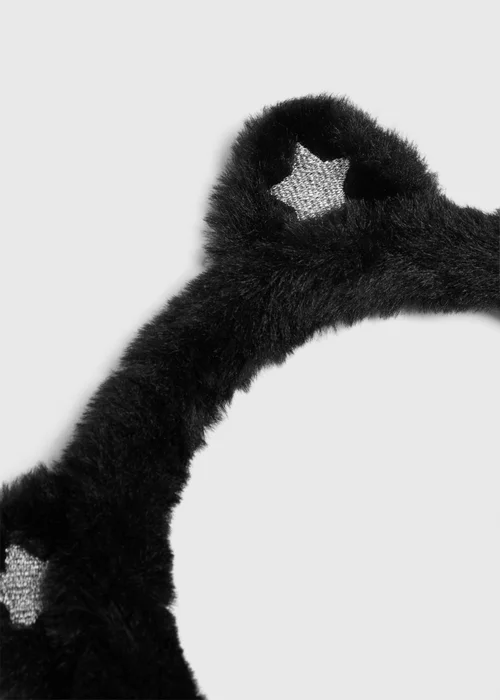 Girls Black 3D Cat Earmuffs (3-13yrs) - One Size Image 2
