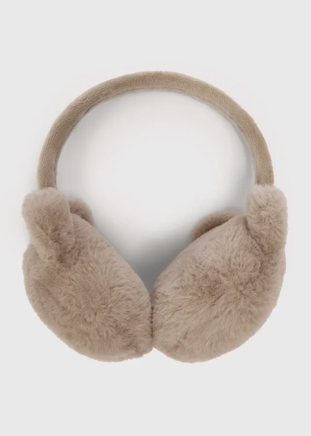 Beige Bear Novelty Earmuffs