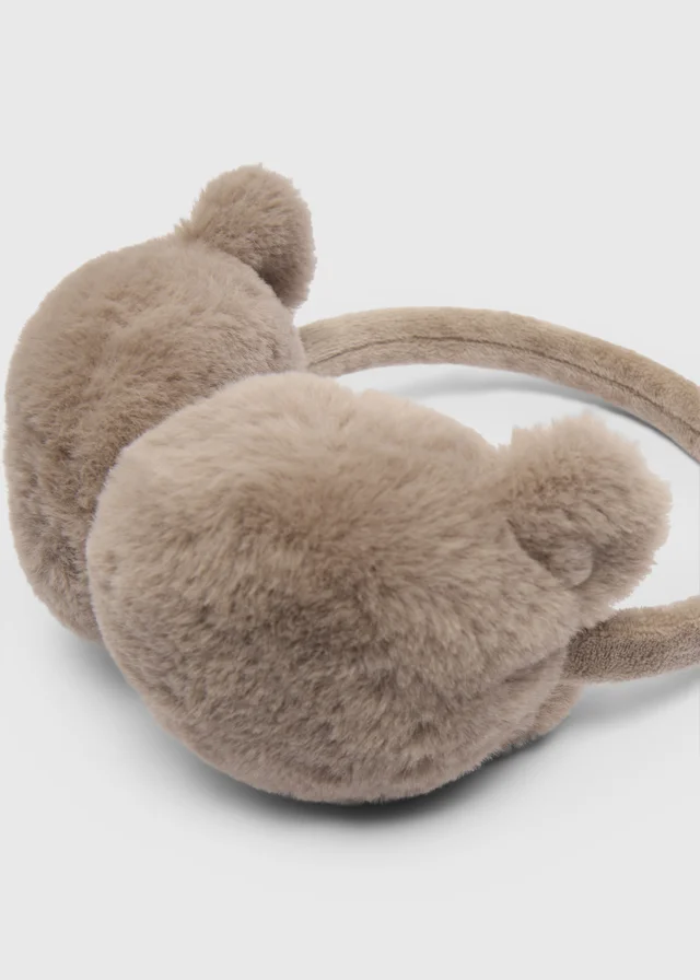 Beige Bear Novelty Earmuffs