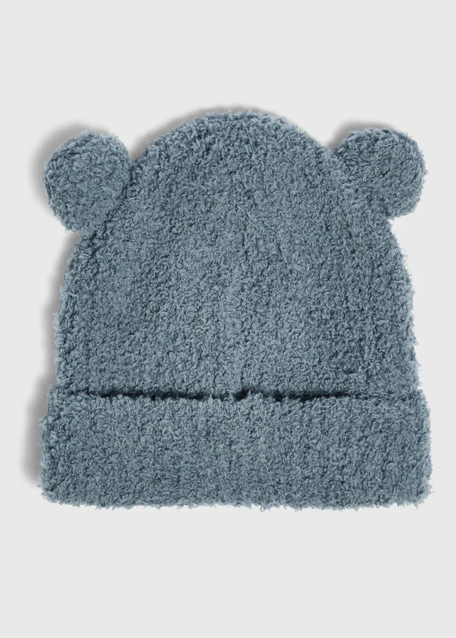Baby Blue Fluffy Beanie (0-24mths)