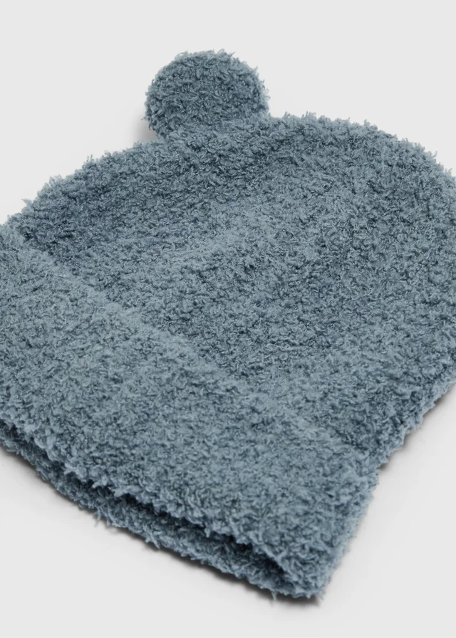 Baby Blue Fluffy Beanie (0-24mths)