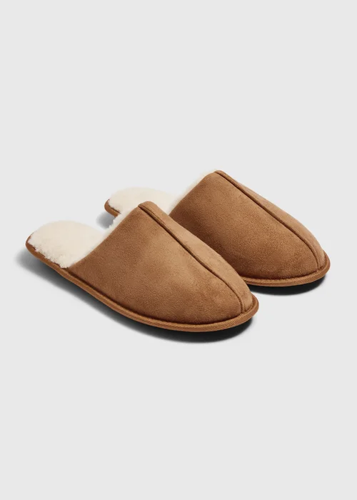 Tan Mule Slippers - 6 Image 1