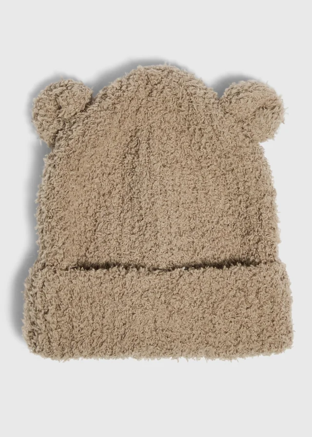 Baby Brown Fluffy Beanie (1-23 Months)
