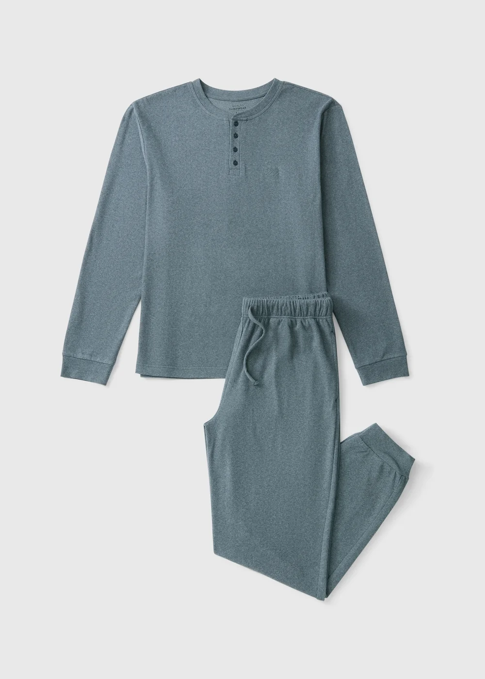 Blue Henley Pyjama Set - S Image 3