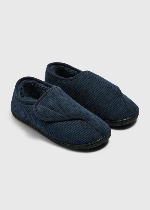 Navy Rip Tape Slippers - 6 Image 1