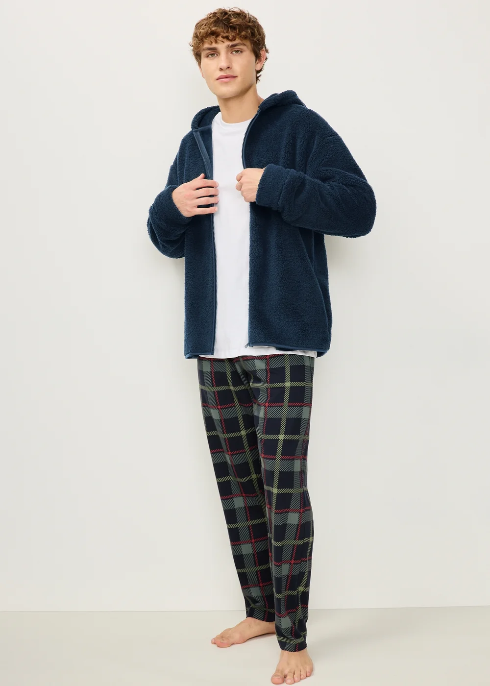 Navy Fleece Zip Hoodie - S Image 1