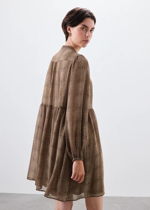 Brown Animal Print Boho Dress - 8 Image 2