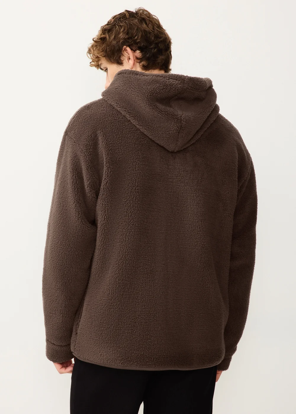 Brown Fleece Zip Hoodie - S Image 2