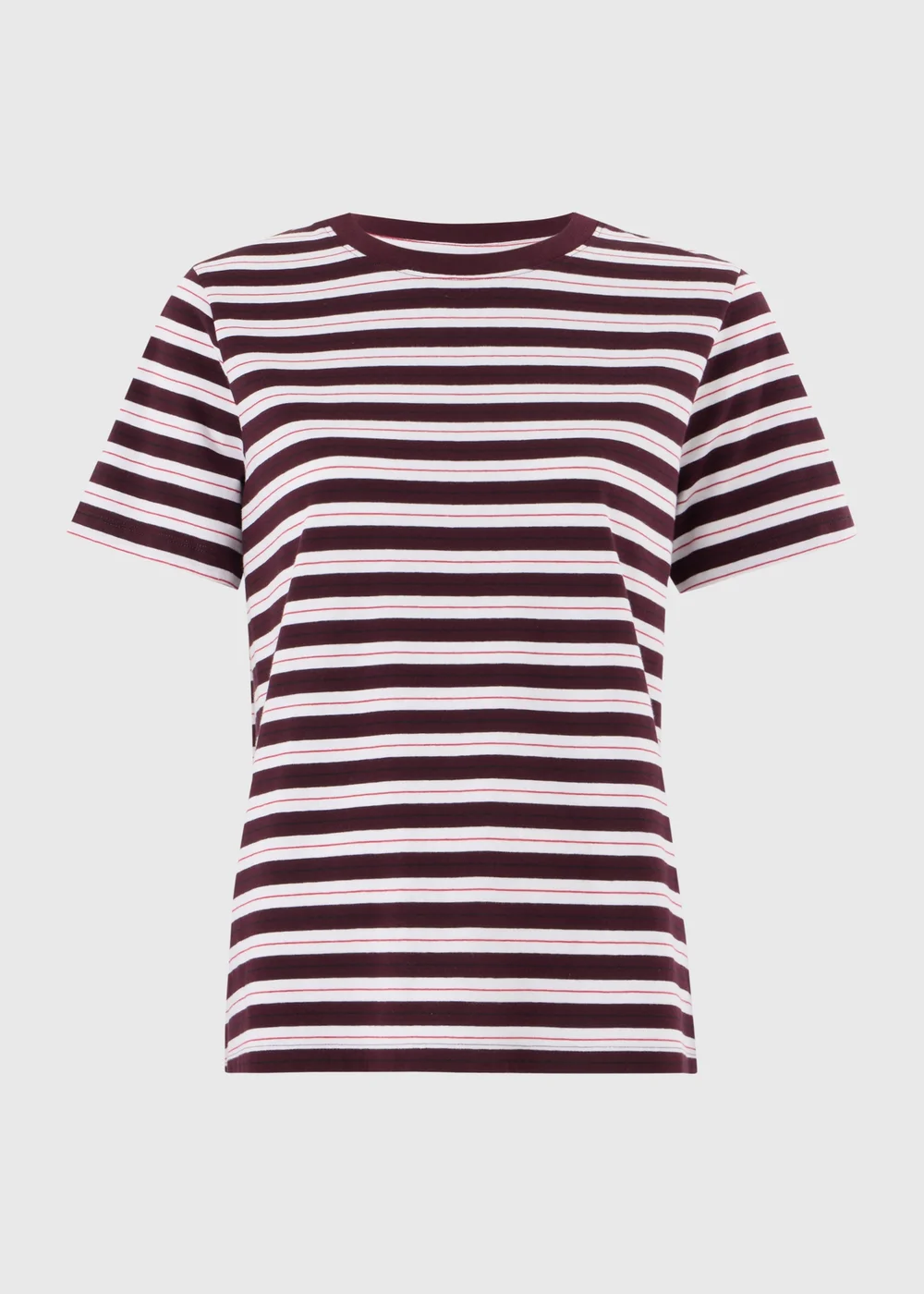 Burgundy Striped T-Shirt - 10 Image 1