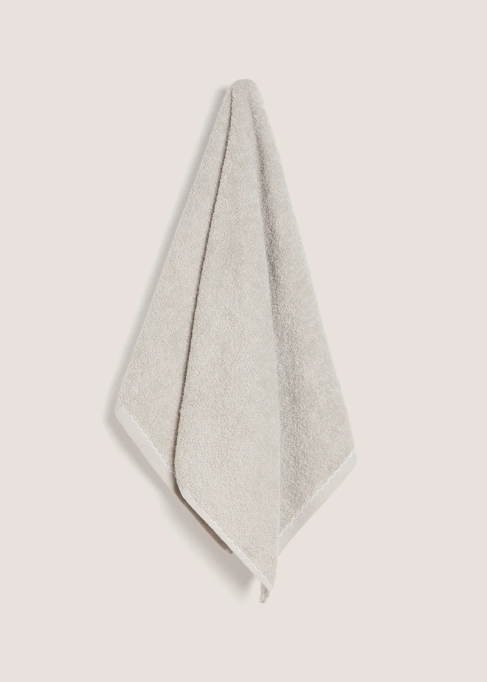 Grey Stitch Border Hand Towel - Hand Towel Image 1
