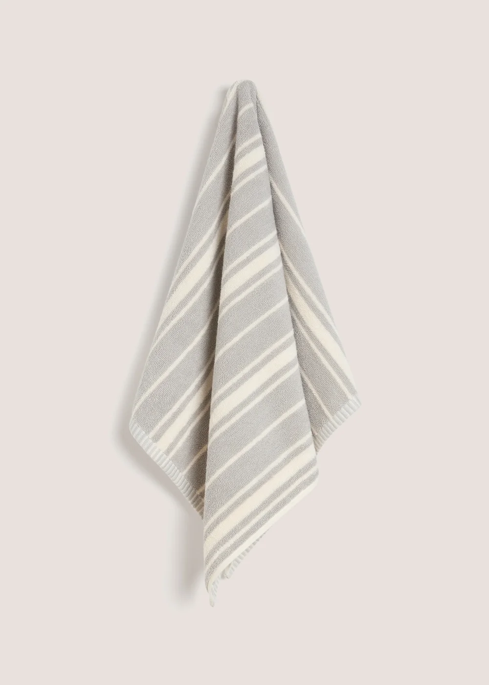 Grey Stripe Hand Towel - Hand Towel Image 1