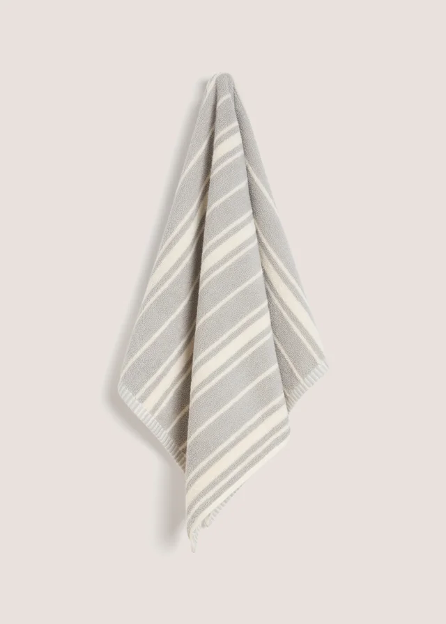 Grey Stripe Hand Towel