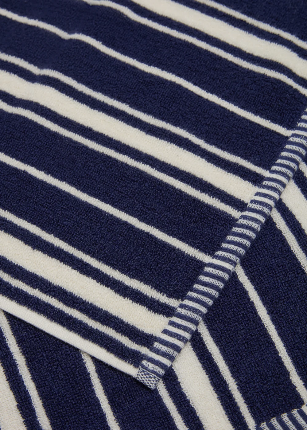Navy Stripe Hand Towel - Hand Towel Image 2