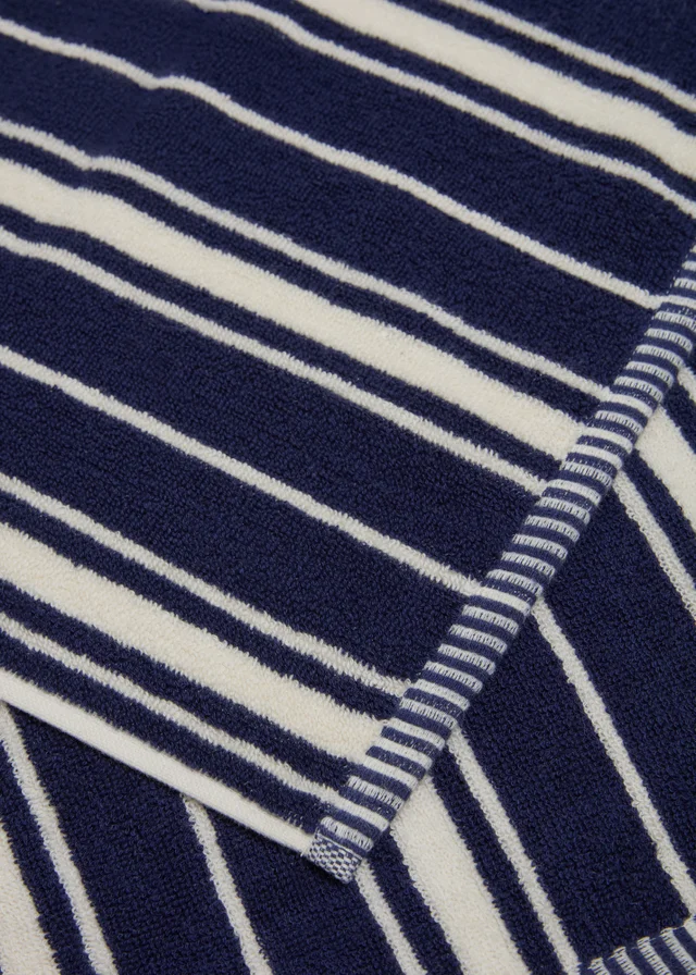 Navy Stripe Hand Towel