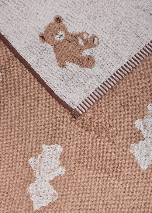 Beige Patch Teddy Bear Hand Towel - Hand Towel Image 3