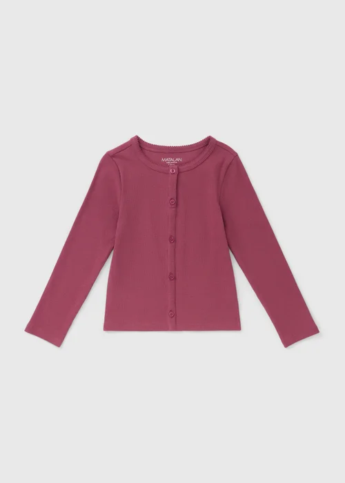 Girls Berry Button Up Henley Top (7-15yrs) - 7 Yrs Image 1