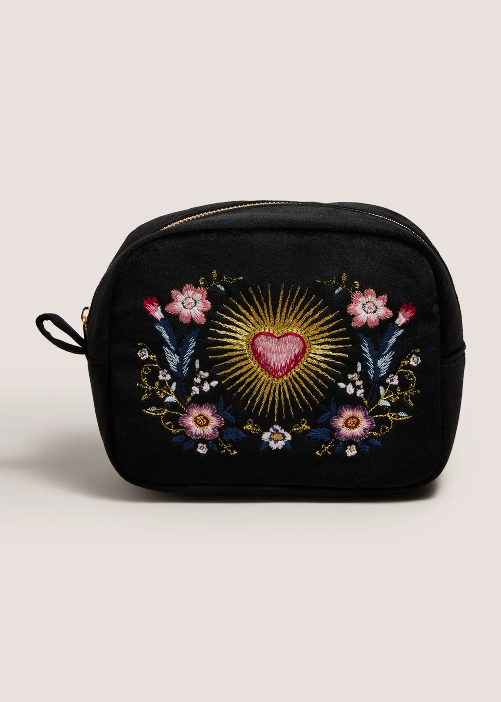 Black Decadence Velvet Makeup Bag Image 1