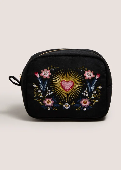 Black Decadence Velvet Makeup Bag Image 1