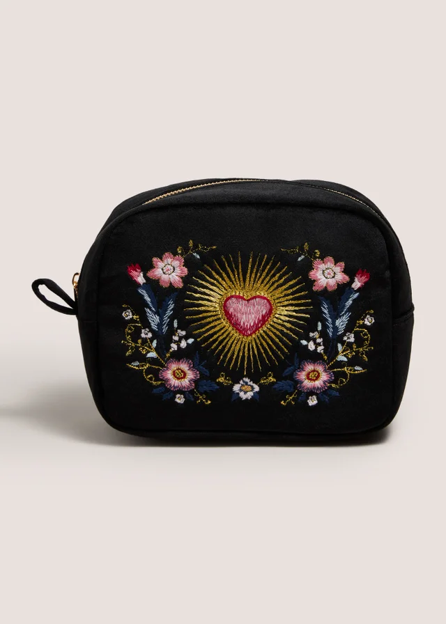 Black Decadence Velvet Makeup Bag