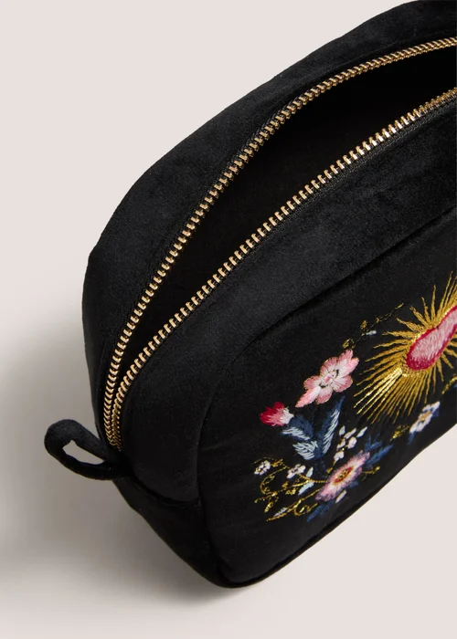 Black Decadence Velvet Makeup Bag Image 2