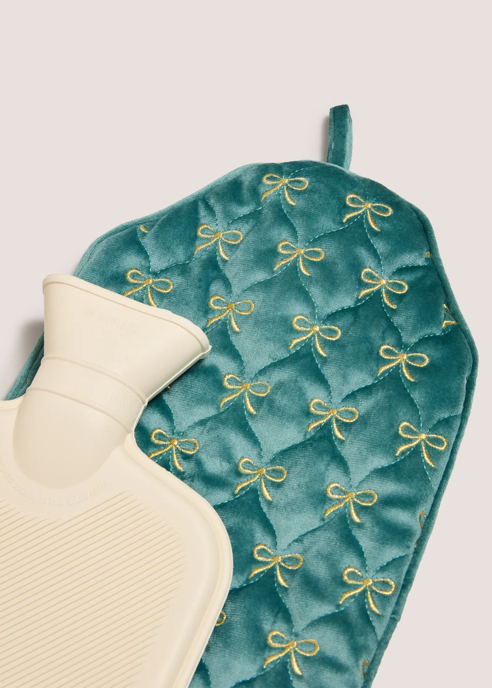 Green Decadence Bow Hot Water Bottle Image 2