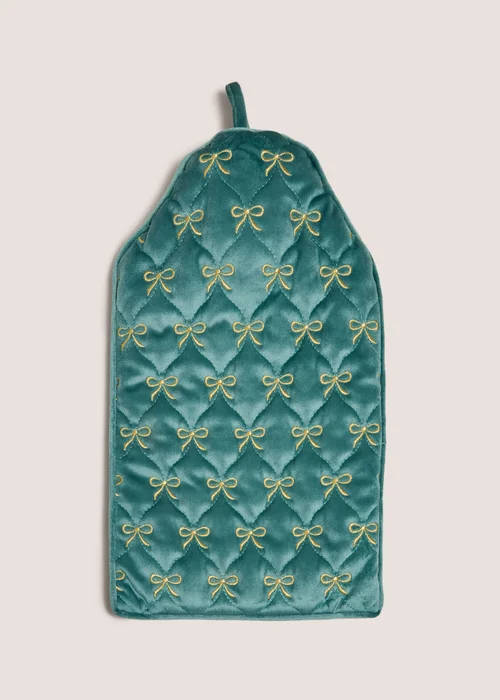 Green Decadence Bow Hot Water Bottle Image 1