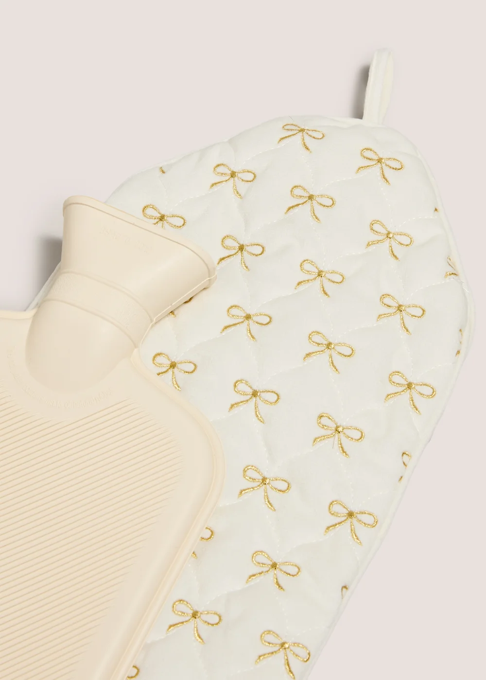 Cream Decadence Bow Hot Water Bottle Image 2