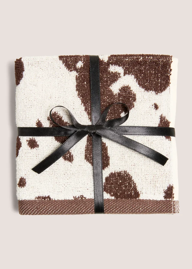 2 Pack Cow Print Face Cloths