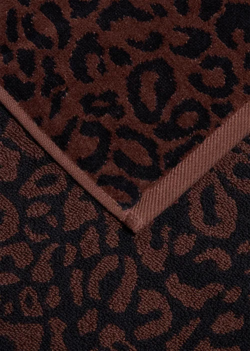 Dark Leopard Velour Jacquard Towels - Hand Towel Image 3