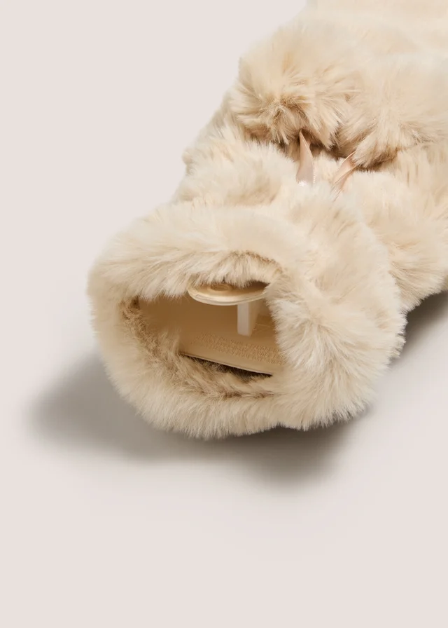 Cream Faux Fur Bubble Long Hot Water Bottle