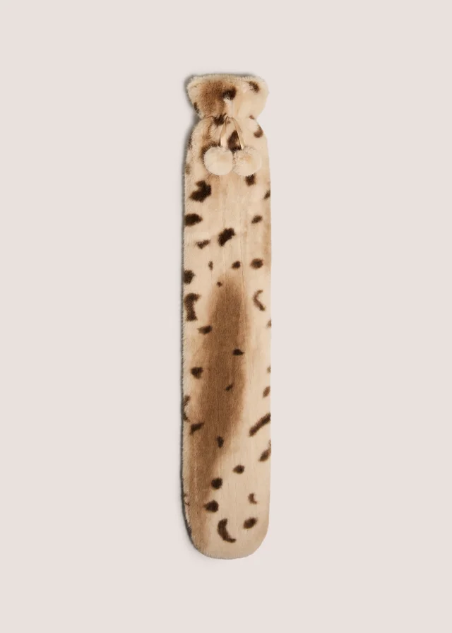 Deer Faux Fur Long Hot Water Bottle