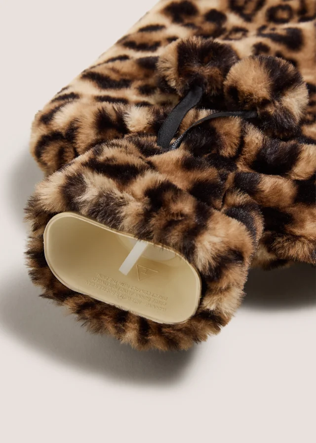 Leopard Faux Fur Hot Water Bottle