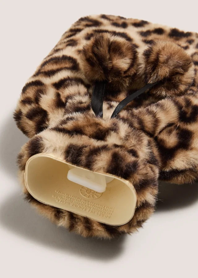 Leopard Faux Fur Mini Hot Water Bottle