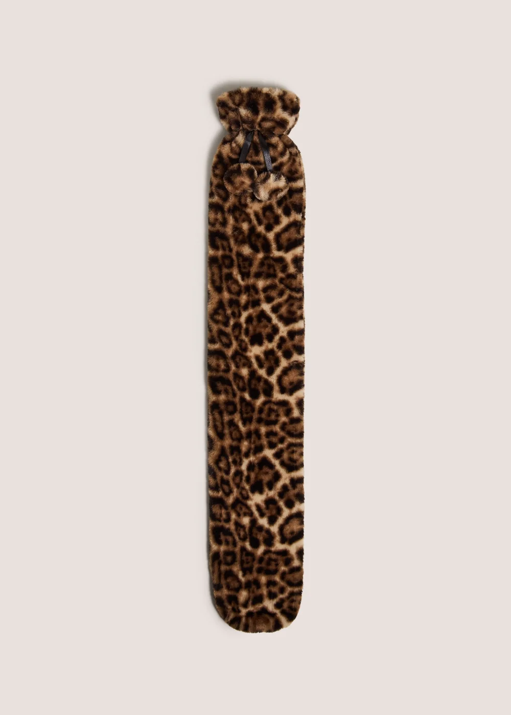 Leopard Faux Fur Long Hot Water Bottle Image 1