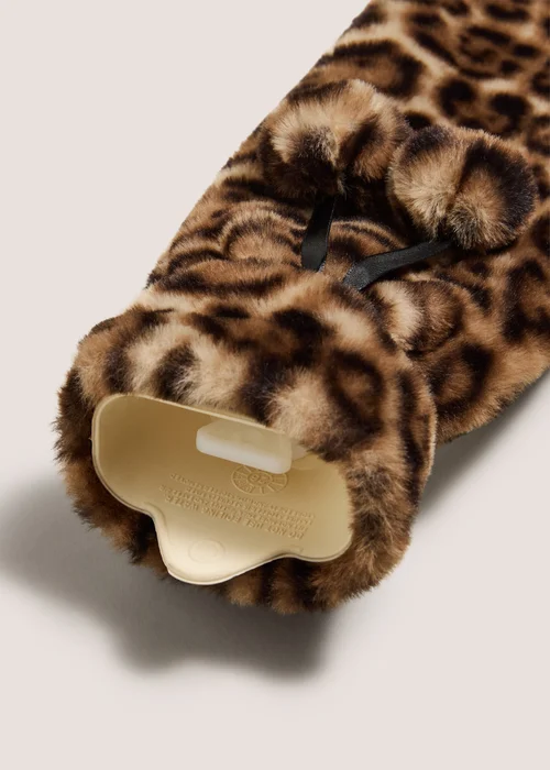 Leopard Faux Fur Long Hot Water Bottle Image 2