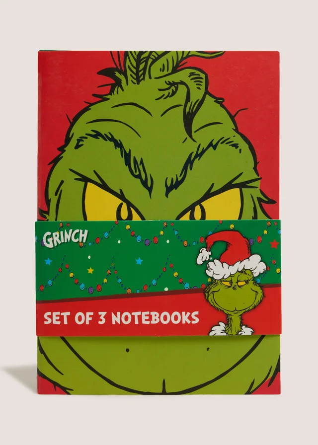 3 Pack Grinch Christmas Notebooks