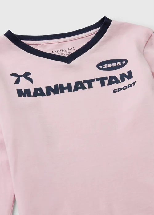 Girls Pink Manhattan T-Shirt (7-15 Yrs) - 7 Yrs Image 2