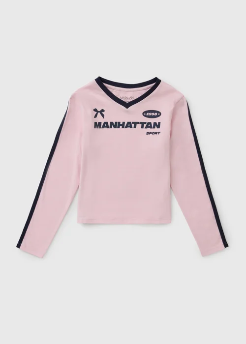 Girls Pink Manhattan T-Shirt (7-15 Yrs) - 7 Yrs Image 1